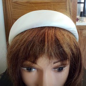 Plain White Satin Bridal Head Band
